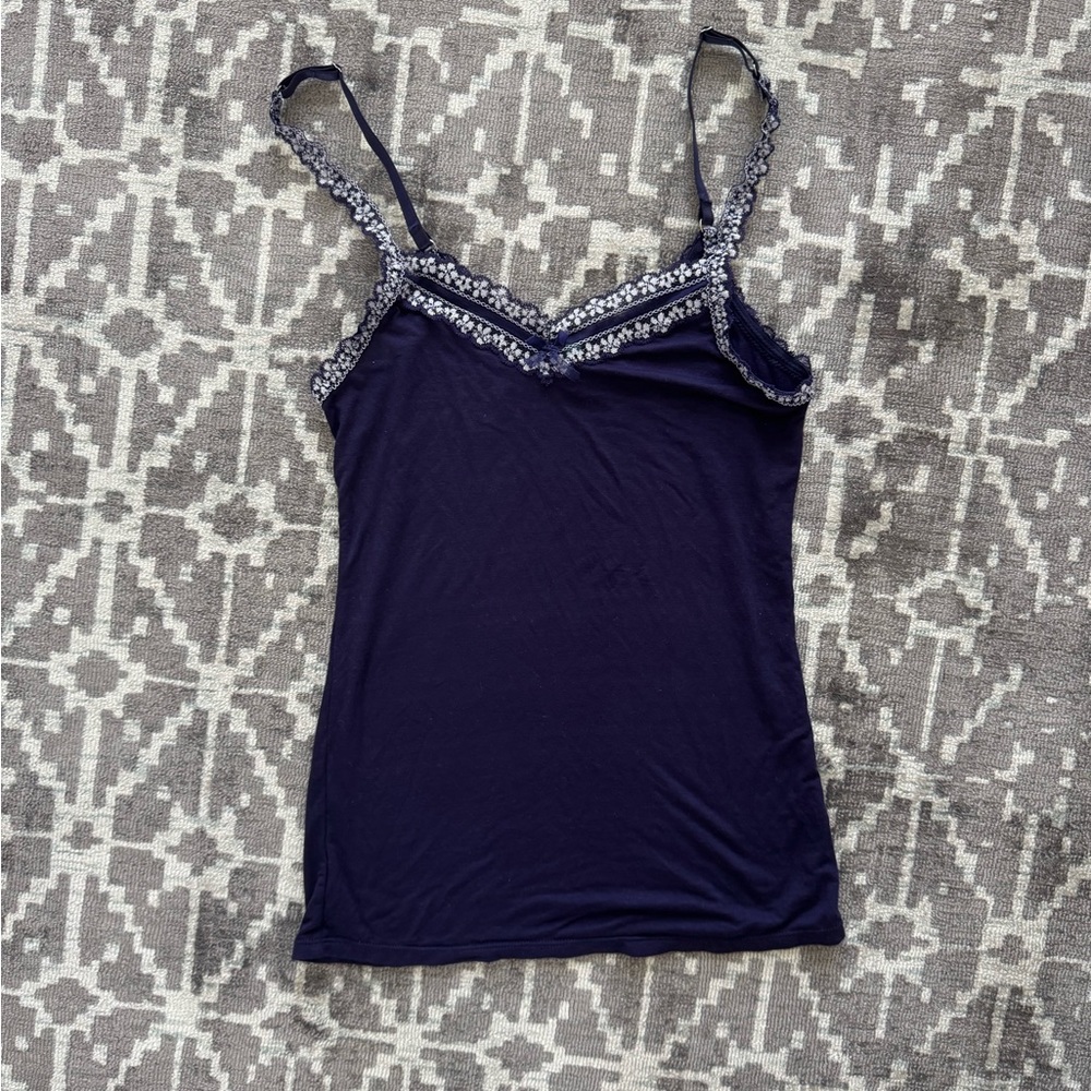 Honeydew Intimates S Lace Trimmed Sleep tank Purple Daisy